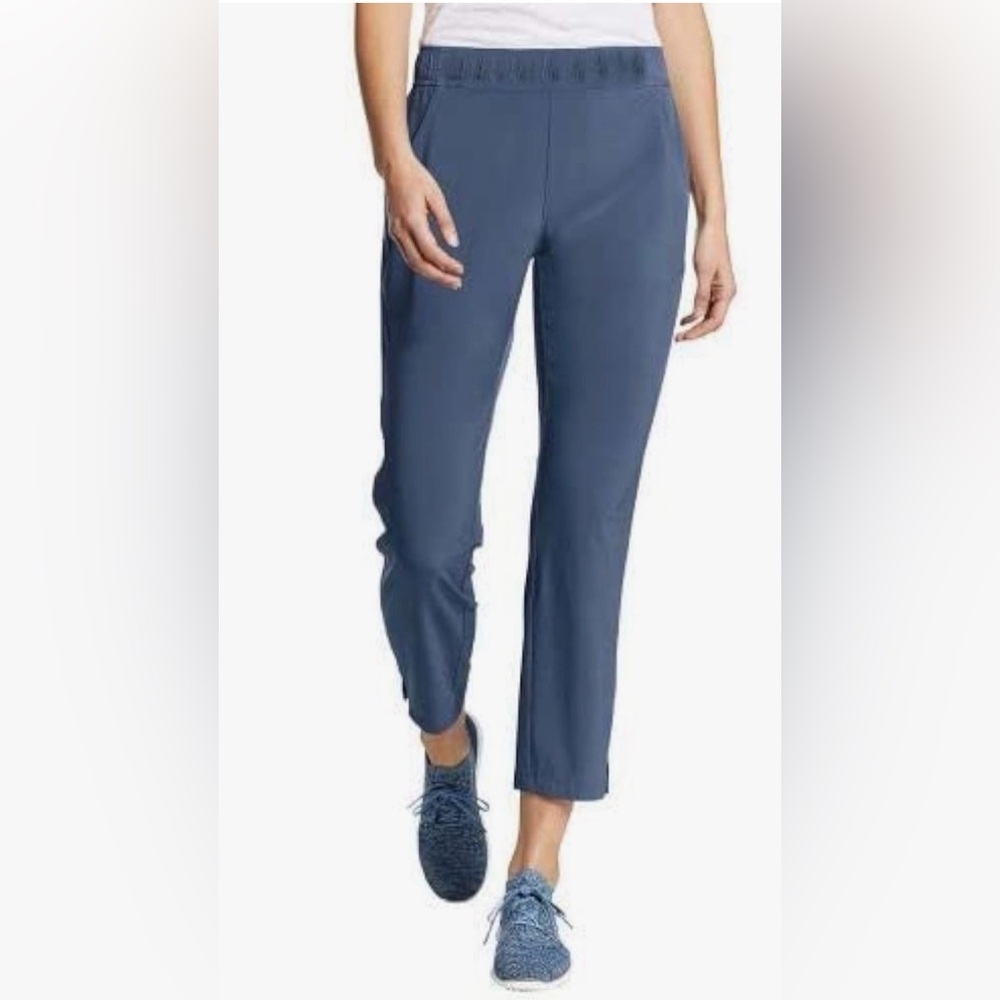 Eddie Bauer Travel Pants Women - Lightweight Elastic Waistband Ankle Pants